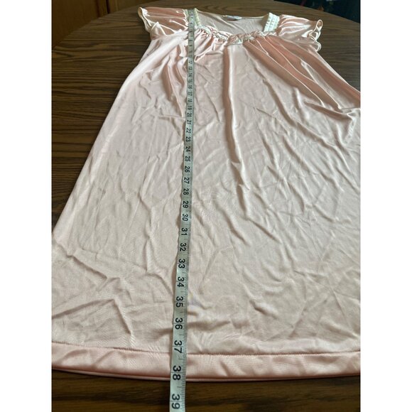 Vanity Fair vintage peach cream night gown and button front robe size S/M - Picture 5 of 10